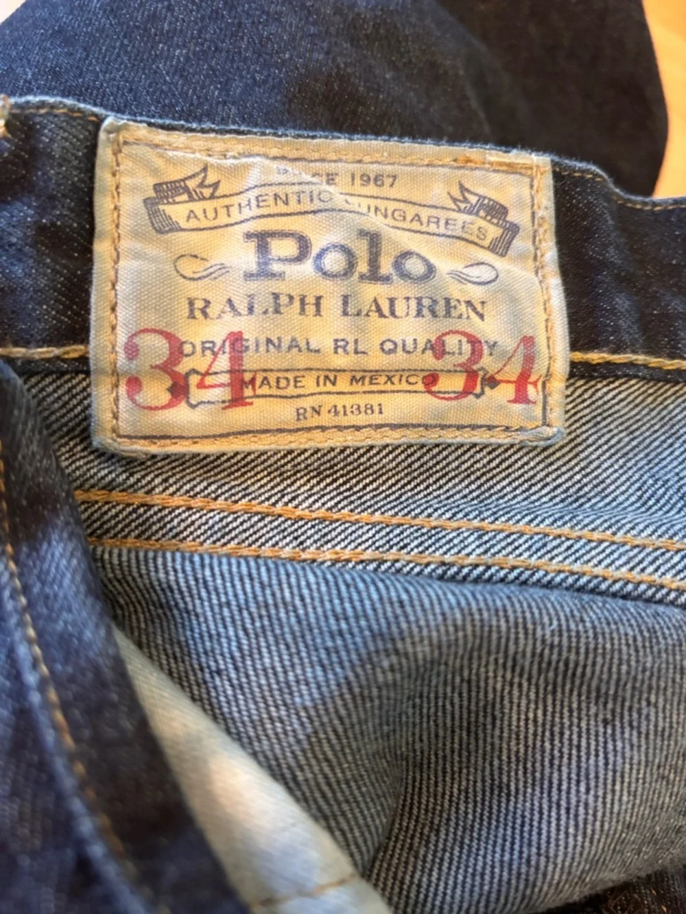 Polo‎ Ralph Lauren Men's Dark Indigo Straight Jeans